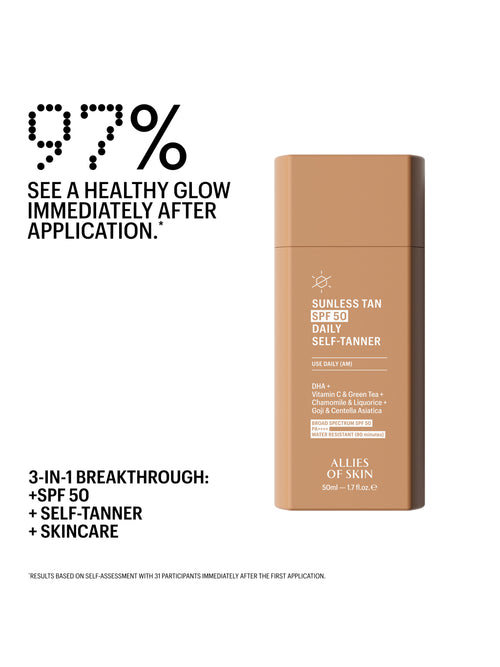 Sunless Tan SPF 50 Sunscreen + Self-Tanner