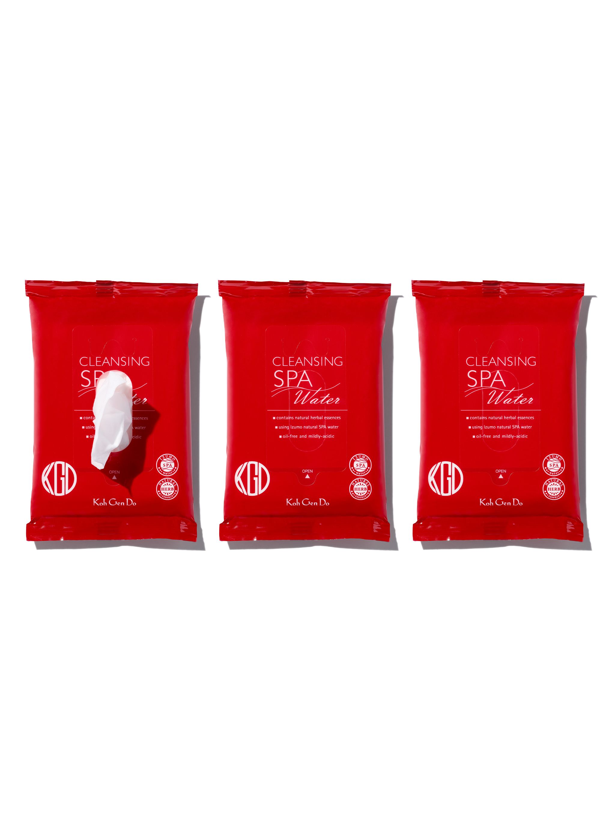 Koh Gen Do CLEANSING SPA Water ＆コットンセット。 Spa-Cleansing-Water-Cloths-5pk